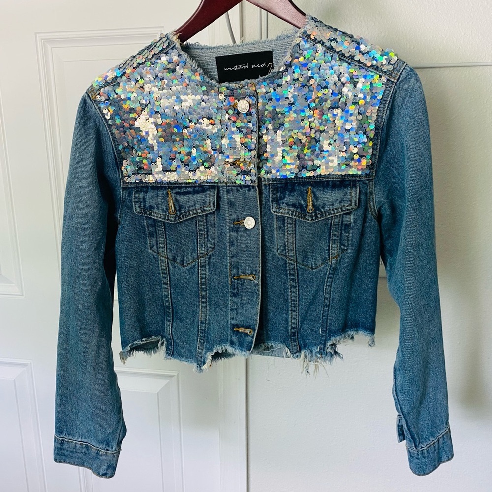 Jean Jacket Sequins
